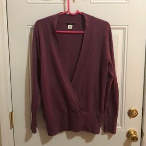 JCrew Open V Wool Sweater.